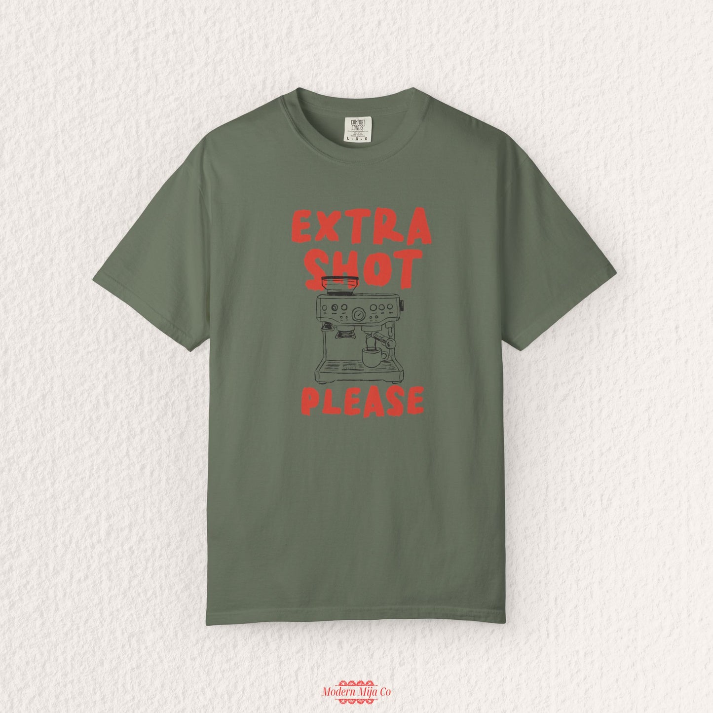 Extra Shot Please Espresso Machine T-shirt | Coffee Lover Tee
