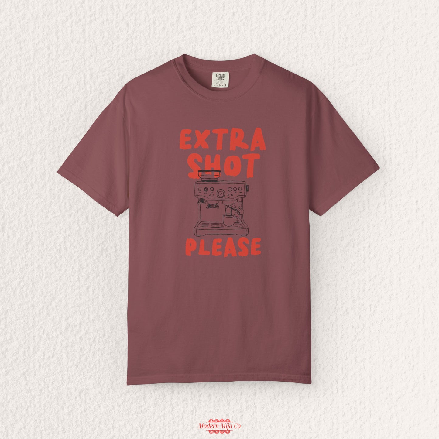 Extra Shot Please Espresso Machine T-shirt | Coffee Lover Tee