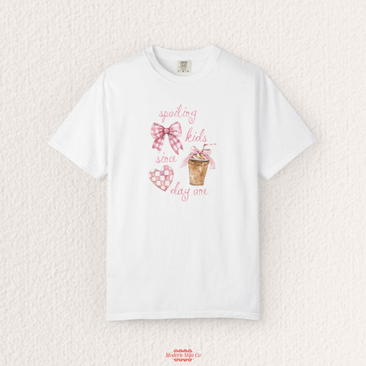 Spoiling Kids Since Day One Tee — Funny Aunt Graphic Shirt