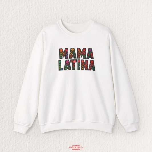 Mama Latina Sweatshirt — Cozy Latina Mom Crewneck