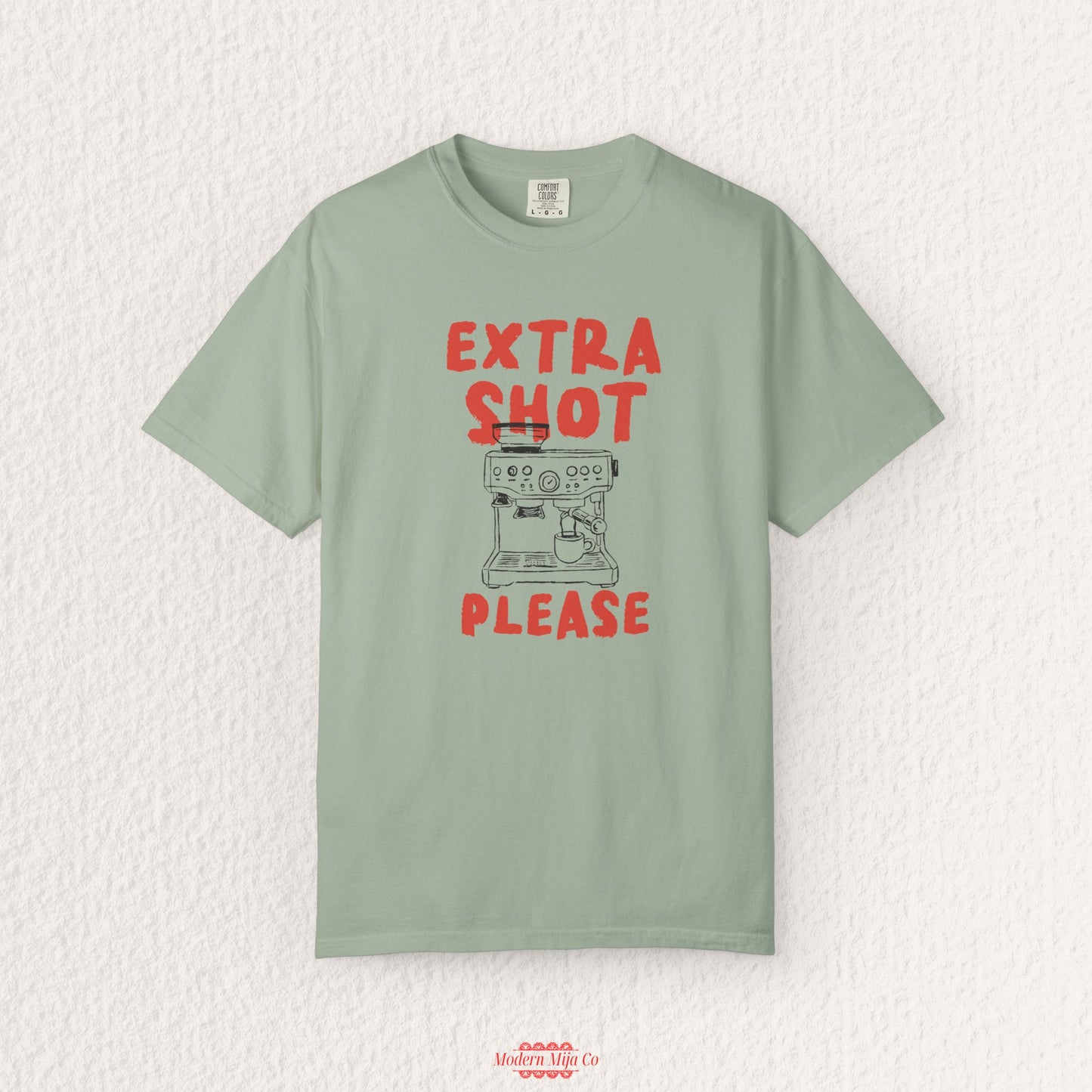 Extra Shot Please Espresso Machine T-shirt | Coffee Lover Tee