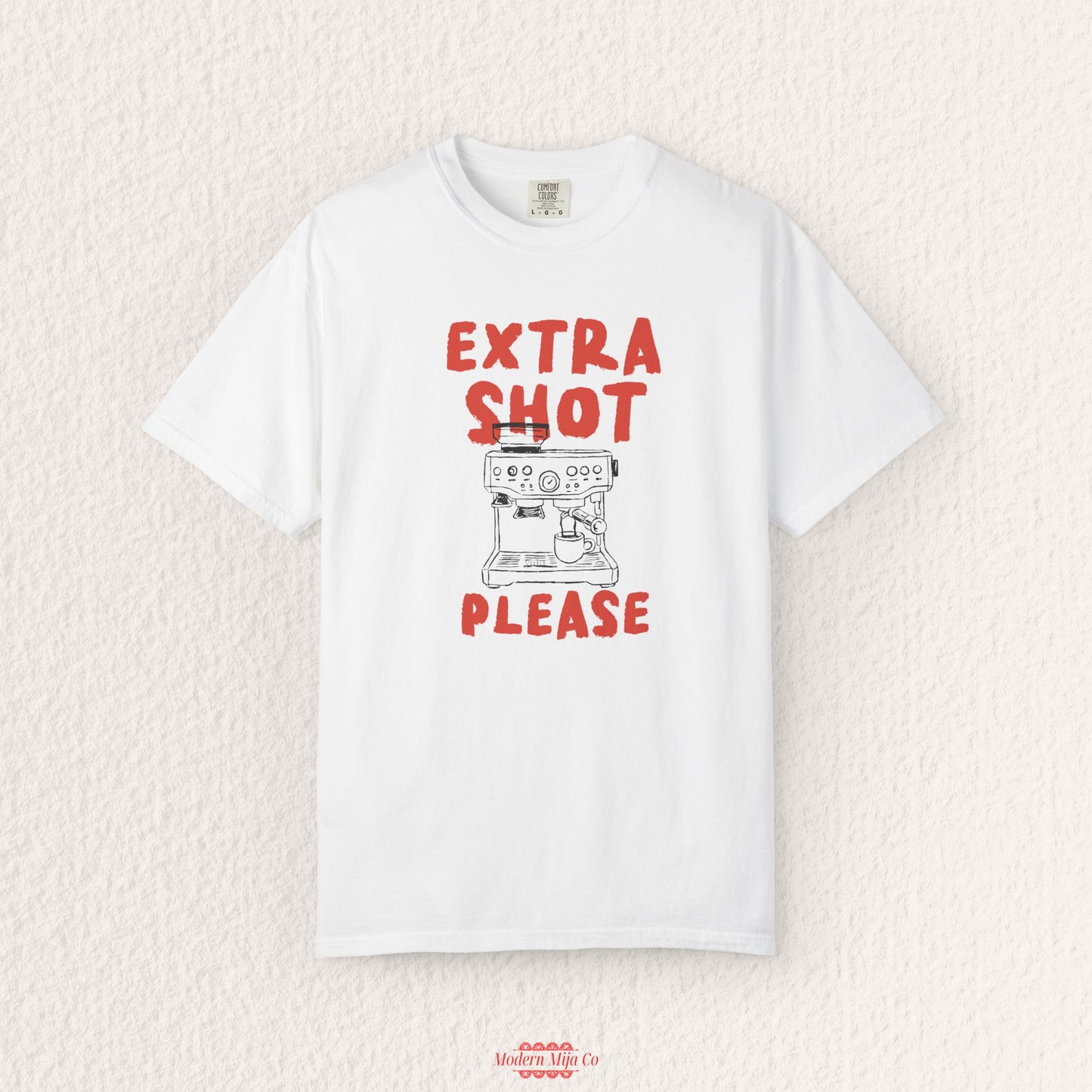 Extra Shot Please Espresso Machine T-shirt | Coffee Lover Tee
