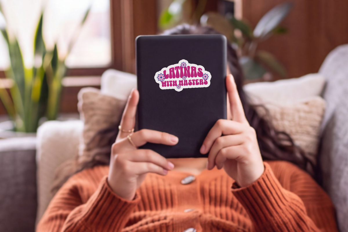 Latinas With Masters Floral Sticker – Funny Latina Graduate Sticker