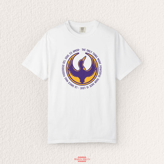 Minnesota Rebel Loon T-Shirt, Purple and Gold Tee,