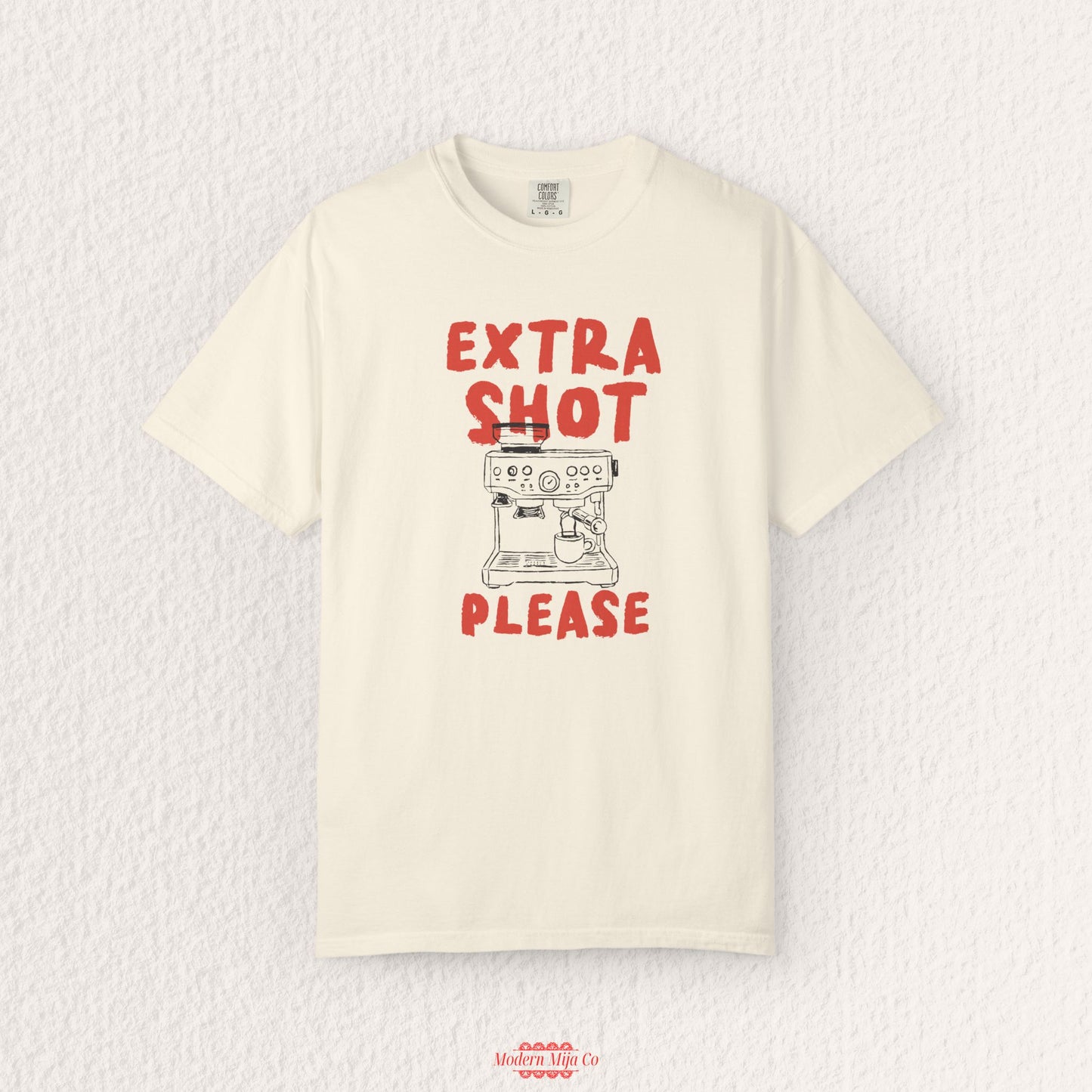 Extra Shot Please Espresso Machine T-shirt | Coffee Lover Tee