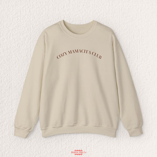 Cozy Mamacita Club Sweatshirt — Warm Latina Mom Crewneck