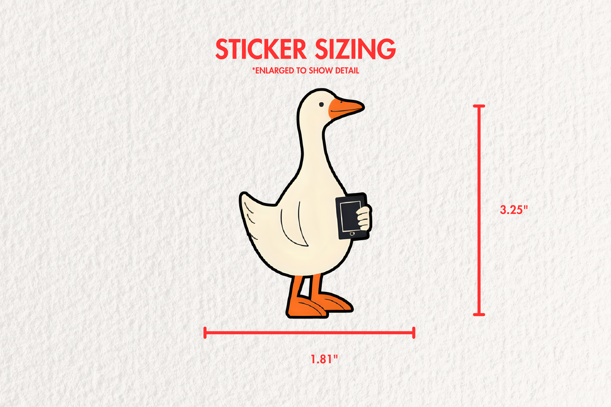 Silly Goose Reading Kindle Sticker | Funny Bookish Goose