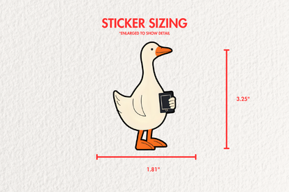 Silly Goose Reading Kindle Sticker | Funny Bookish Goose