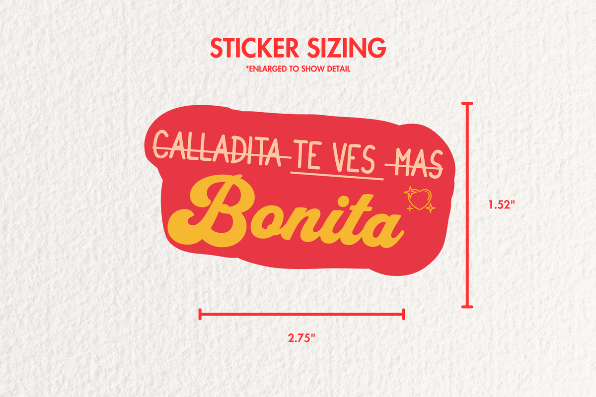 Te Ves Bonita Sticker | Funny Spanglish Latina Sticker