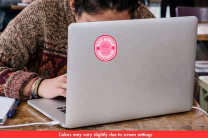 Hot Girls Shop Local Sticker | Pink Shop Small Decal