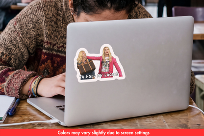 Yo Hold My Poodle Funny Pop Culture Sticker
