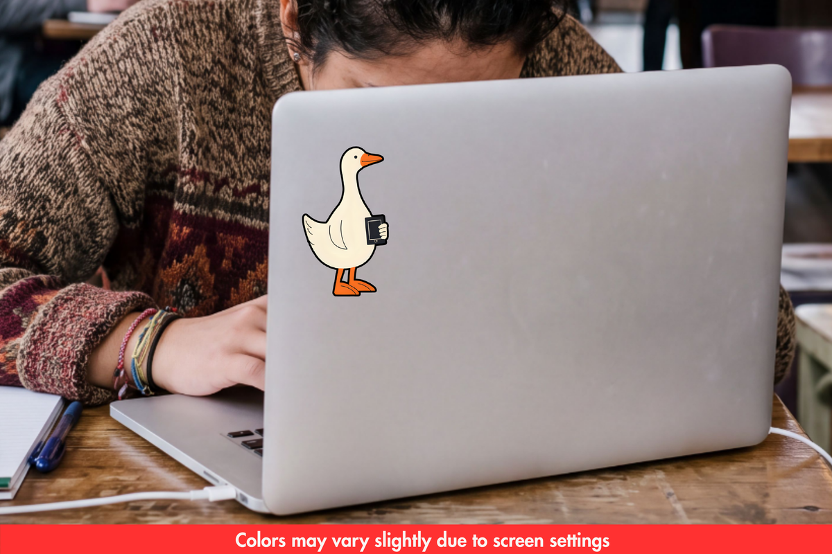 Silly Goose Reading Kindle Sticker | Funny Bookish Goose