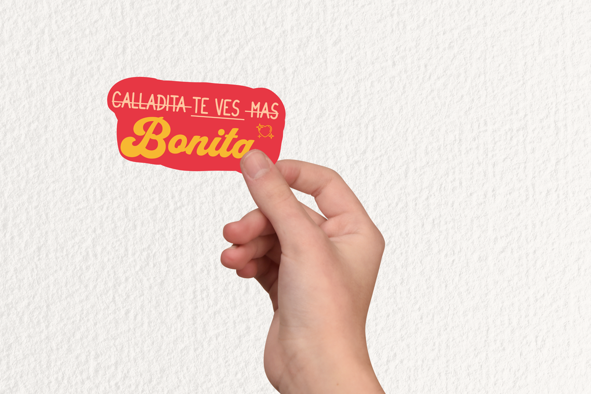 Te Ves Bonita Sticker | Funny Spanglish Latina Sticker