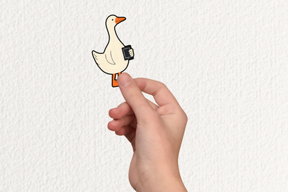 Silly Goose Reading Kindle Sticker | Funny Bookish Goose